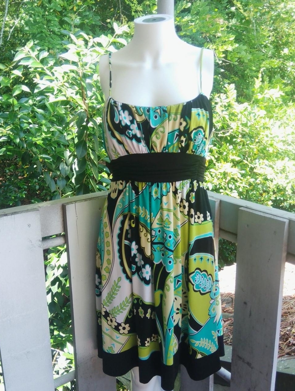 Vintage Y2K Floral Daisy Cottage Groovy Babydoll Dress Large
